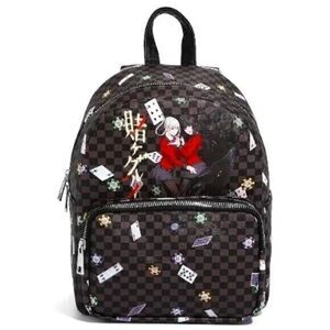 Kakegurui Yumeko and Kirari Playing Cards & Poker Chips Checkered‎ Mini Backpack